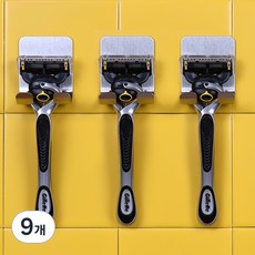 居家細節 免鑽孔不鏽鋼刮鬍刀掛架 GE-05, 銀色, 9個