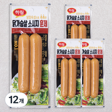 하림 닭가슴살 소시지 훈제 2개입, 120g, 12개