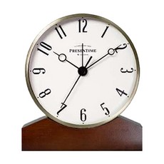 PRESENTIME 莫札特木質桌鬧鐘 AL60055GC9-2, 名仕棕, 1個