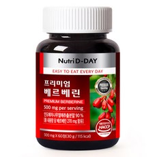 Nutri D-DAY 黃連素錠, 60顆, 500mg, 1罐