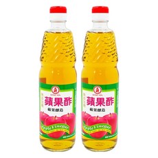 KONG YEN 工研 無糖蘋果醋, 600ml, 2瓶