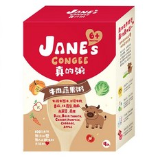 JANE's CONGEE 真的粥 牛肉蔬果粥 4包, 600g, 1個