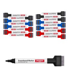 PENMAX Jumbo橡皮擦 白色白板筆 3色組, 黑色+藍色+紅色, 2組