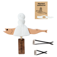 마켓유니버스 액막이명태 차량용 디퓨저, 1개, 클린코튼(안전운전 브라운)