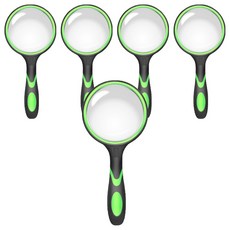 Bakojel 手柄放大鏡 100mm, 綠色, 5個