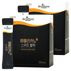 SteviaSweet 香甜美式即溶咖啡即溶隨身包, 20條, 4.2g, 2盒
