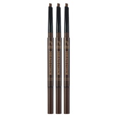 HOLIKA HOLIKA 24小時持久旋轉眉筆, 02 Dark Brown, 3支