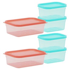 생활엔 말랑핏 차곡차곡 식재료 보관용기 나홀로세트 2종 3p, 300ml x 2p + 650ml, 2세트