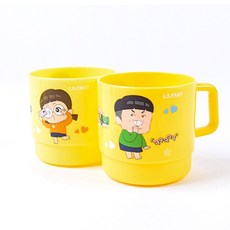 릴팡 흔한남매 공간 효율 핸들컵 2종 세트, 혼합 색상, 1세트