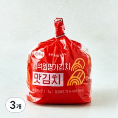 맑은물에 김석원 명가김치 맛김치, 1kg, 3개