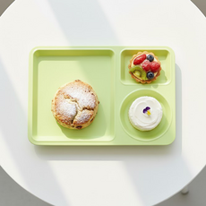 On The Kitchen 韓國製美耐皿早午餐餐盤, 1個, 粉彩淺綠