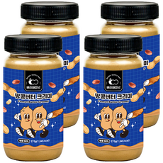 베리해피넛 100% 땅콩버터 크리미, 275g, 4개