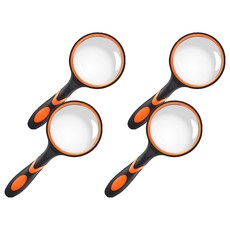 Bacogel 手柄放大鏡 橘色 75mm, 4個, 單一商品