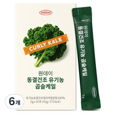 데이즈온 원데이 동결건조 유기농 곱슬케일 25p, 50g, 6개