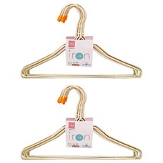 UdiLife 優的生活大師 浸塑鐵衣架 10入, 金色, 2組