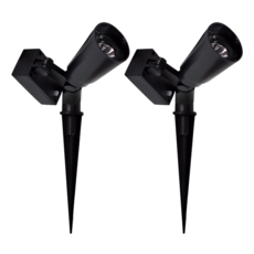 Kinyo 太陽能LED投射燈二入組 GL-5130, 1個, Black