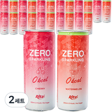 리타 제로 스파클링 수박 12p + 체리 12p 세트, 3L, 2개