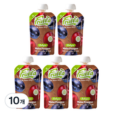 푸루라 유기농 짜먹는 과일 퓨레, 혼합맛(사과/푸룬), 100g, 10개