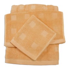 Crocodile 鱷魚 摩登方格素色方巾 33*36cm 70g 100%棉 台灣製, 桔色, 1個