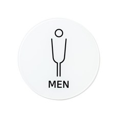 스튜디오투명 화장실 표지판 UX 원형, Men, 1개