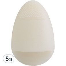 sillymann 鉑金矽膠洗臉刷 WSS312, 棉花白, 5個