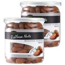 리치팜너트 볶음 아몬드 캔 시모, 260g, 2개