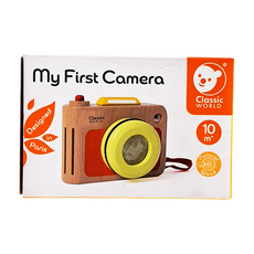 Classic WORLD 客來喜 經典木玩 我的第一台相機 53634, 紅色 + 黃色, 1個