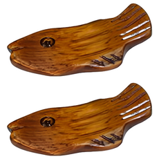 Kiyodo 鯽魚型筷架 2入, 1組, 木色