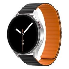 KMAX 磁吸矽膠錶帶, 黑橘色