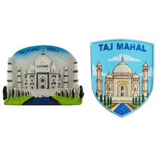 A-ONE 匯旺 泰姬瑪哈陵立體冰箱貼+印度泰姬瑪哈陵背膠補丁 裝飾配件 兩件組, 1組
