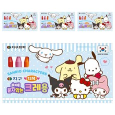 GLOBE CHEMICAL 三麗鷗不沾手蠟筆, 4個, 12 種顏色