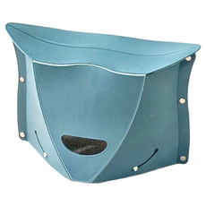 卡片式折疊椅，PP塑膠材質，重量222g，折疊後薄至0.5cm, 深海藍, 1組