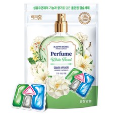 해피홈 퍼퓸 파워캡슐 세탁세제 화이트플로럴, 1개