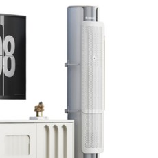 First River 安全冷氣擋風板 二合一[純白] 直立式-加厚彈性, 1個, 單一商品