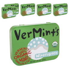VERMINTS 美國有機薄荷糖 有機認證 純素友好 天然成分 環保包裝, 40g, 6個
