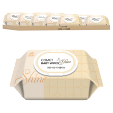 comet Shine系列 嬰幼兒濕紙巾 掀蓋式, 100張, 10包