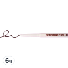 블랙루즈 아이 디자이닝 펜슬 라이너 0.1g, PL002 너티브라운, 6개