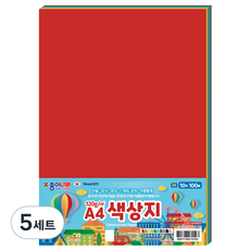 JONG IE NARA A4彩色紙100入組, 10 種顏色, 5套