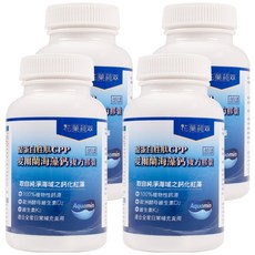 花菓蒓萃 愛爾蘭海藻鈣酪蛋白胜肽CPP複方膠囊, 含鈣化紅藻、維生素D2、維生素K2, 60顆, 830mg, 4罐