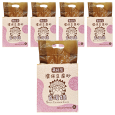 SOUL LEADER CATS 首領貓 凝結型 環保豆腐砂 2.5kg/7L, 水蜜桃, 5袋