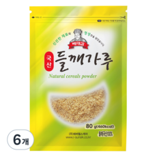 배대감 국산 들깨가루, 80g, 6개