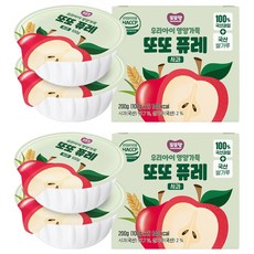 또또맘 우리아이 영양가득 또또 퓨레 2p, 사과맛, 200g, 2개
