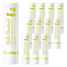 밀크바오밥 베이비 키즈 카밍 립밤, 사과향, 12개, 3.5g