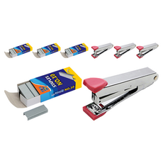阿爾法迷你訂書機 + 訂書機針 #10 套, 隨機出貨(釘書機), 4套