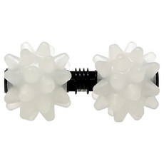 RUMBLE ROLLER 標準惡魔球 Set, 實心高密度，大小多樣，按摩肌肉筋膜, 白色 + 黑色, 1個