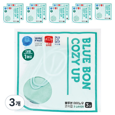 블루본 아이노우 코지업 스트랩 일체형 마스크 대형, 10개입, 3개, 민트