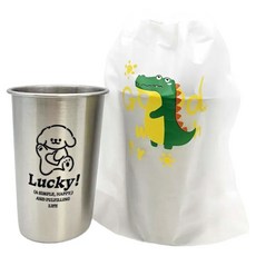 Aurafam 304不鏽鋼漱口杯, 幸運小狗, 1個