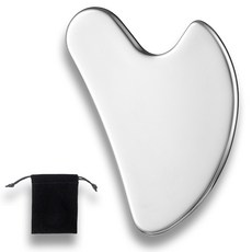 Lasano 多用途不鏽鋼全身刮痧按摩器 + 收納袋套組, 1套, 混合色