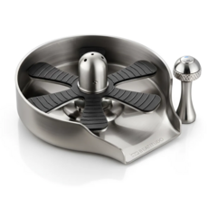 BEATITUDO Aqua Storm 高級洗杯機 + 35mm 鑽孔機套組, 不鏽鋼銀色, 1套