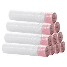 Modeunlead 附拉繩方便丟棄垃圾回收袋 粉紅色 大型 ONE SIZE, 150個, 30L